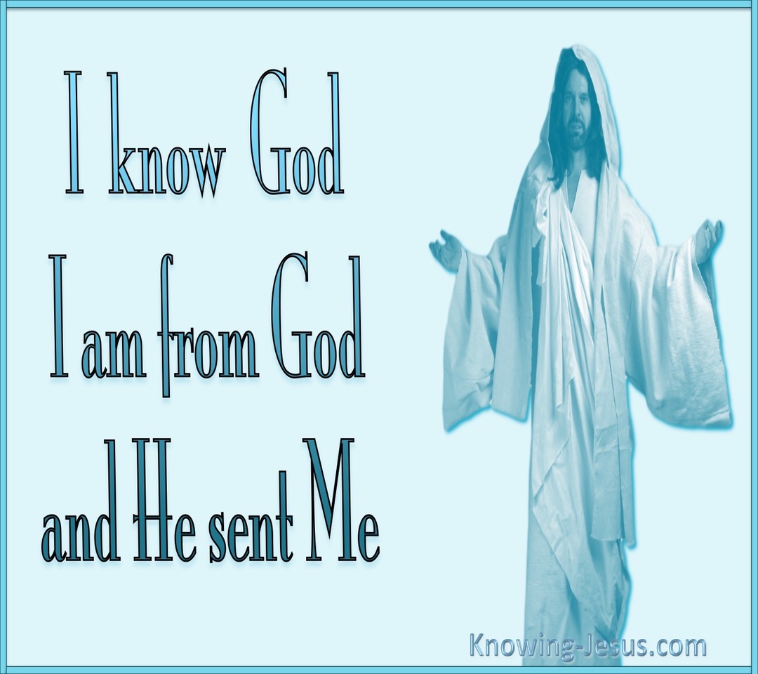 John 7:29 I Am Sent From God (blue)
